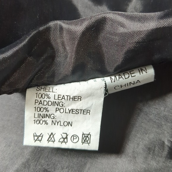 Starling Mens Black Leather Biker Vest Western Snap Front Size 52 fits 48" Chest - Picture 5 of 11